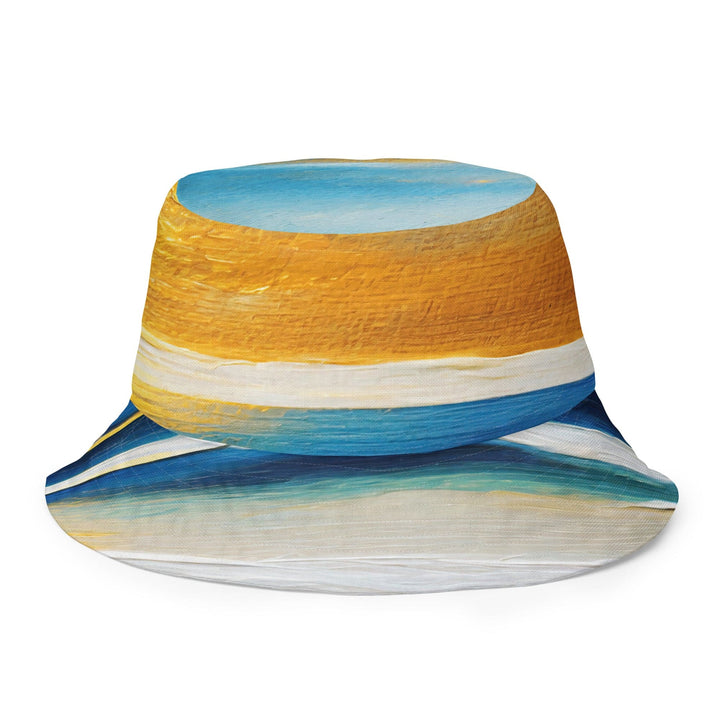 Reversible Bucket Hat Blue Ocean Golden Sunset Print 3 - Unisex | Bucket Hats