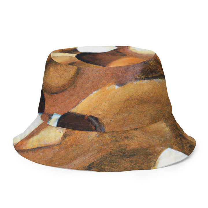 Reversible Bucket Hat Brown White Stone Pattern - Unisex | Bucket Hats