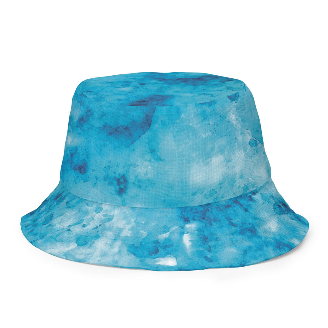 Reversible Bucket Hat Blue Marble Print - Unisex | Bucket Hats