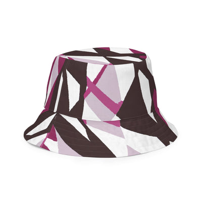 Reversible Bucket Hat Pink Mauve Pattern - Unisex / Bucket Hats