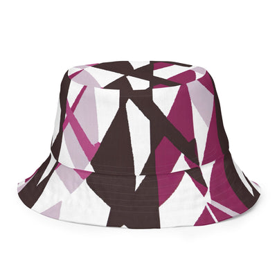 Reversible Bucket Hat Pink Mauve Pattern - Unisex / Bucket Hats