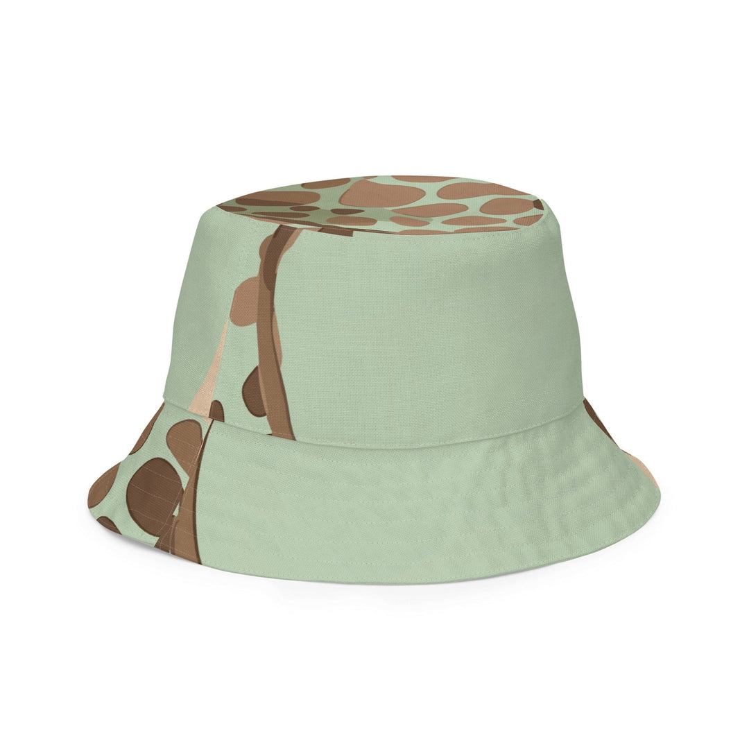 Reversible Bucket Hat Green Beige Spotted Print - Unisex | Bucket Hats