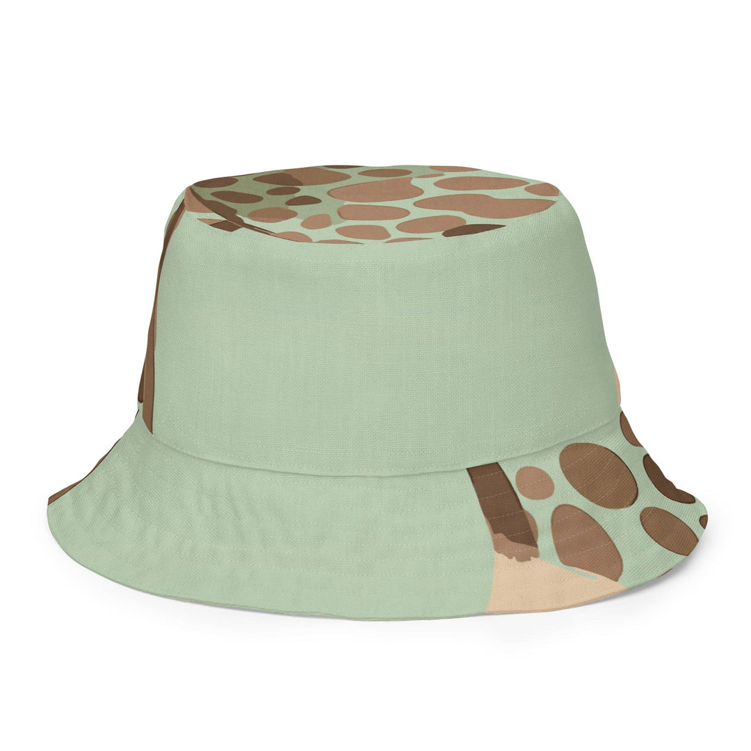 Reversible Bucket Hat Green Beige Spotted Print - Unisex | Bucket Hats