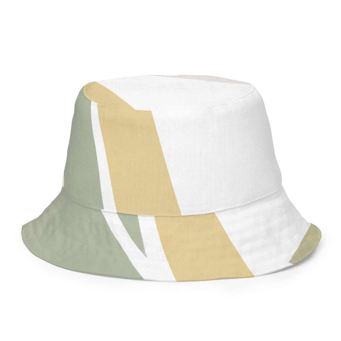 Reversible Bucket Hat Green Abstract Geometric Pattern - Unisex / Bucket Hats