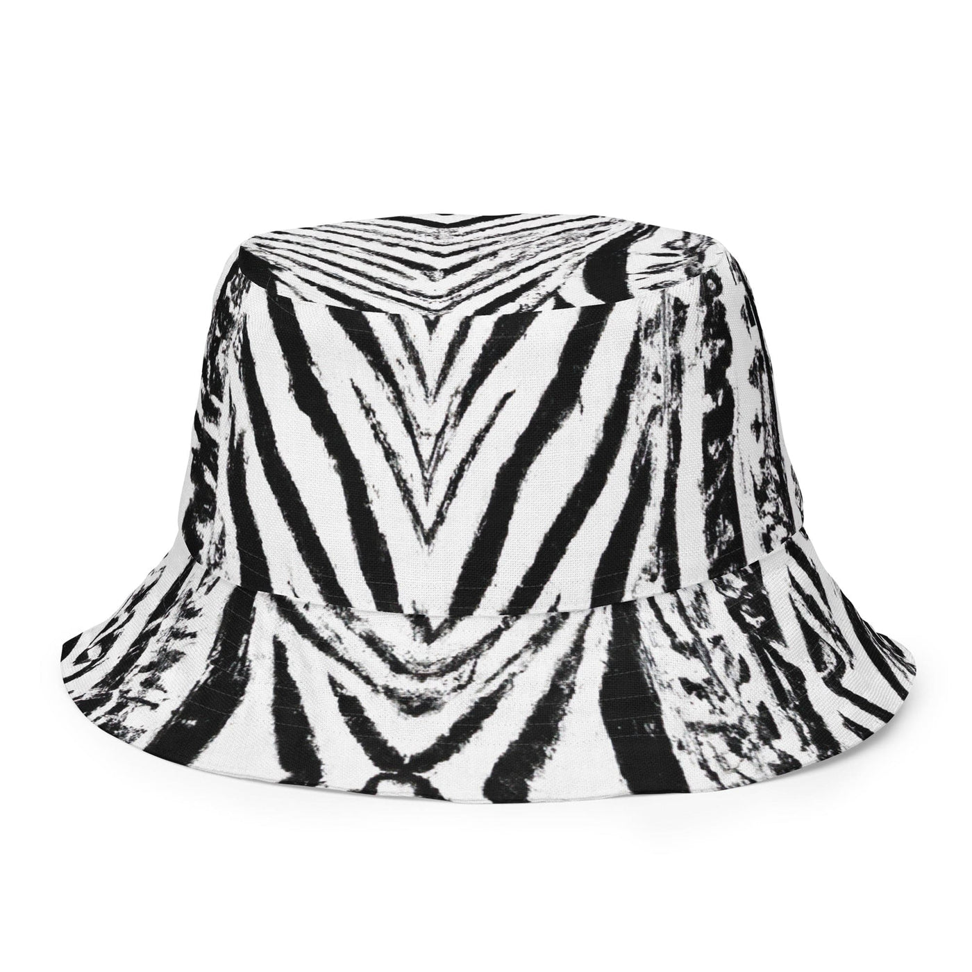 Reversible Bucket Hat Black And White Native Pattern - Unisex / Bucket Hats