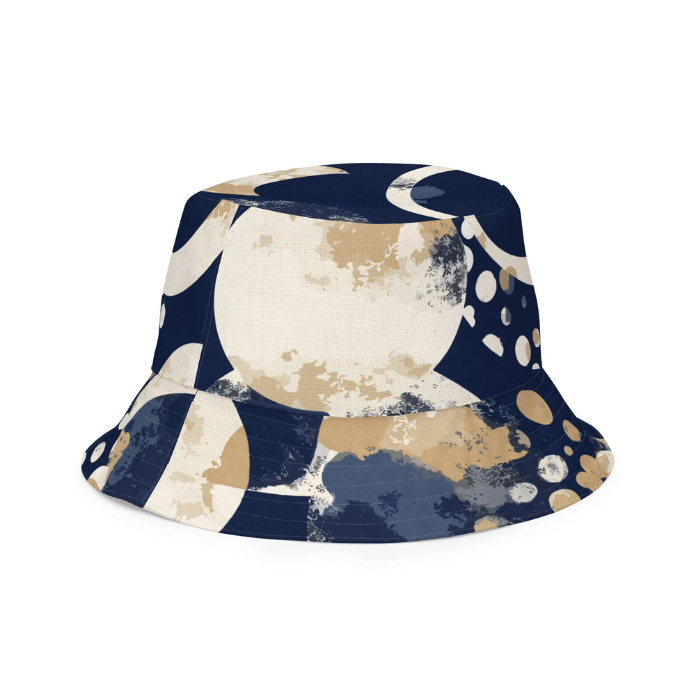 Reversible Bucket Hat Blue Beige Spotted Print - Unisex | Bucket Hats