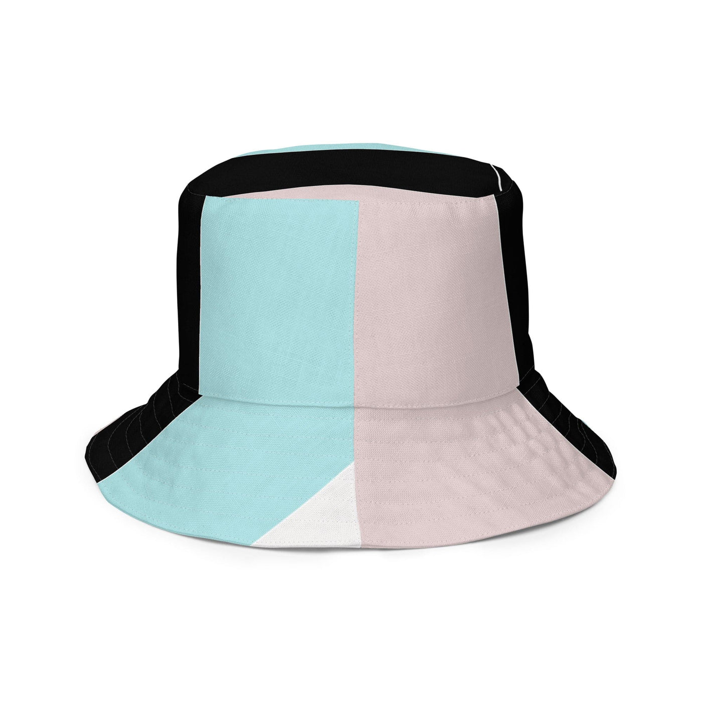 Reversible Bucket Hat Pastel Colorblock Pink/black/blue - Unisex / Bucket Hats