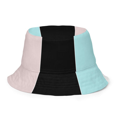 Reversible Bucket Hat Pastel Colorblock Pink/black/blue - Unisex / Bucket Hats