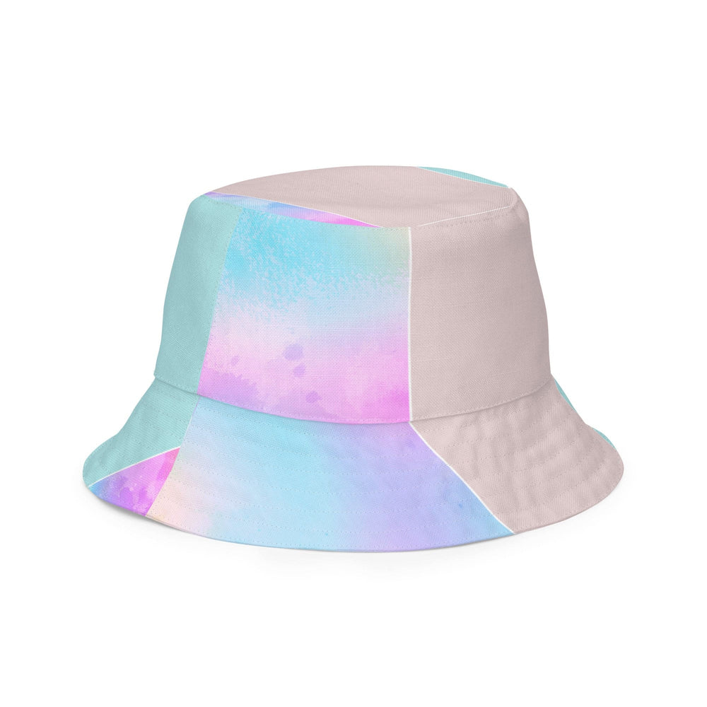 Reversible Bucket Hat Pastel Colorblock Watercolor Illustration - Unisex