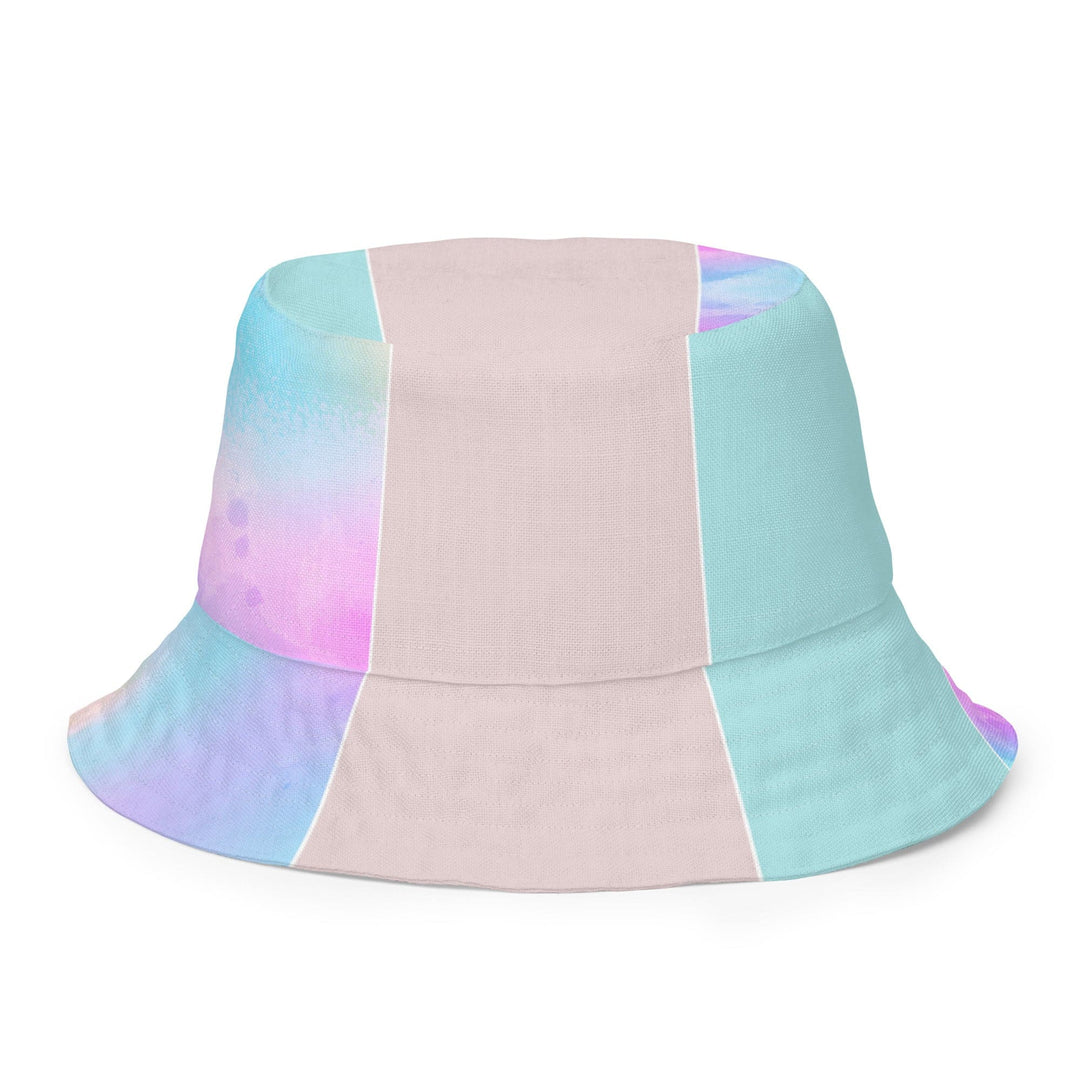 Reversible Bucket Hat Pastel Colorblock Watercolor Illustration - Unisex