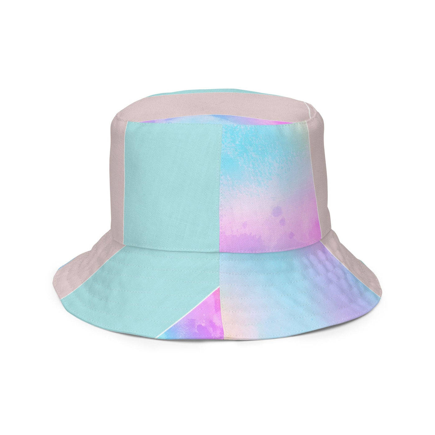 Reversible Bucket Hat Pastel Colorblock Watercolor Illustration - Unisex