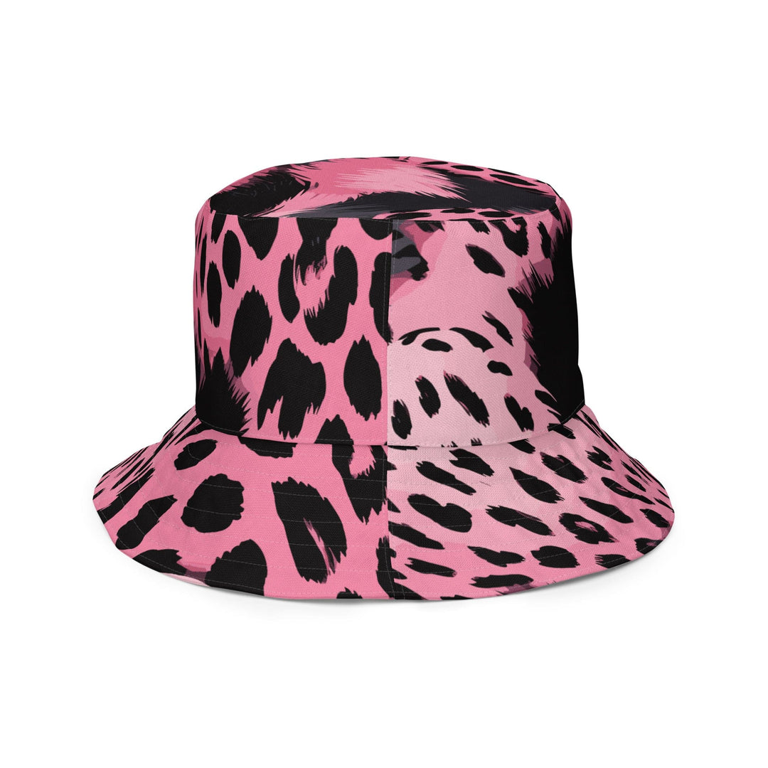 Reversible Bucket Hat Pink Black Spotted Print - Unisex | Bucket Hats