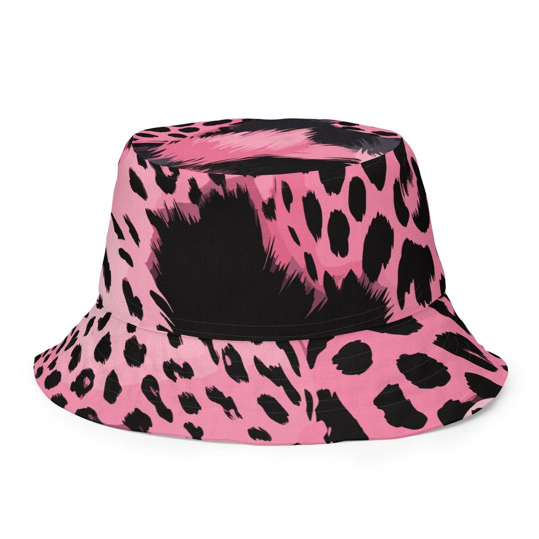 Reversible Bucket Hat Pink Black Spotted Print - Unisex | Bucket Hats