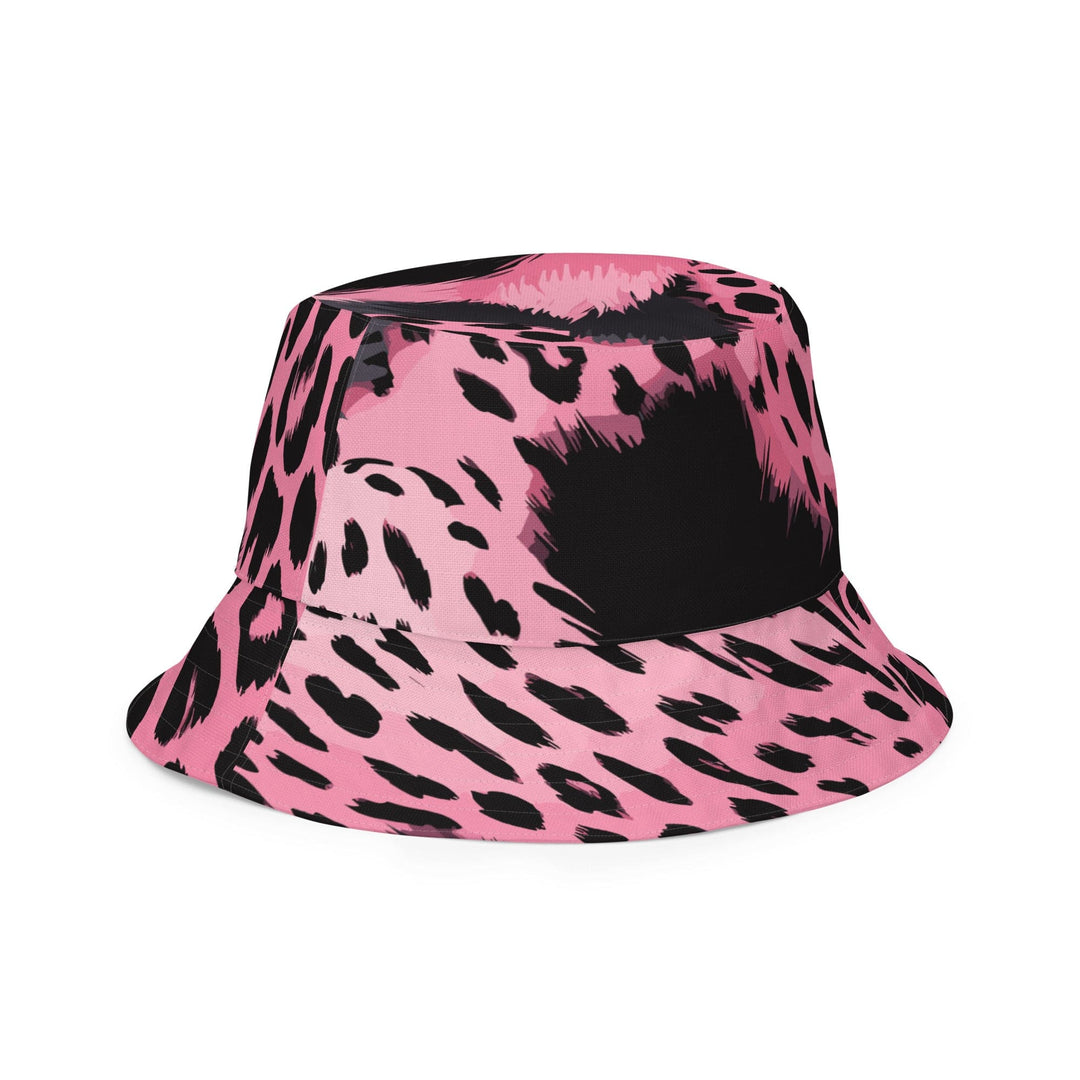 Reversible Bucket Hat Pink Black Spotted Print - Unisex | Bucket Hats