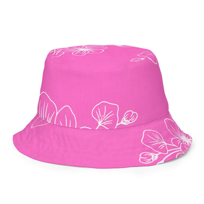 Reversible Bucket Hat Pink Floral - Unisex / Bucket Hats