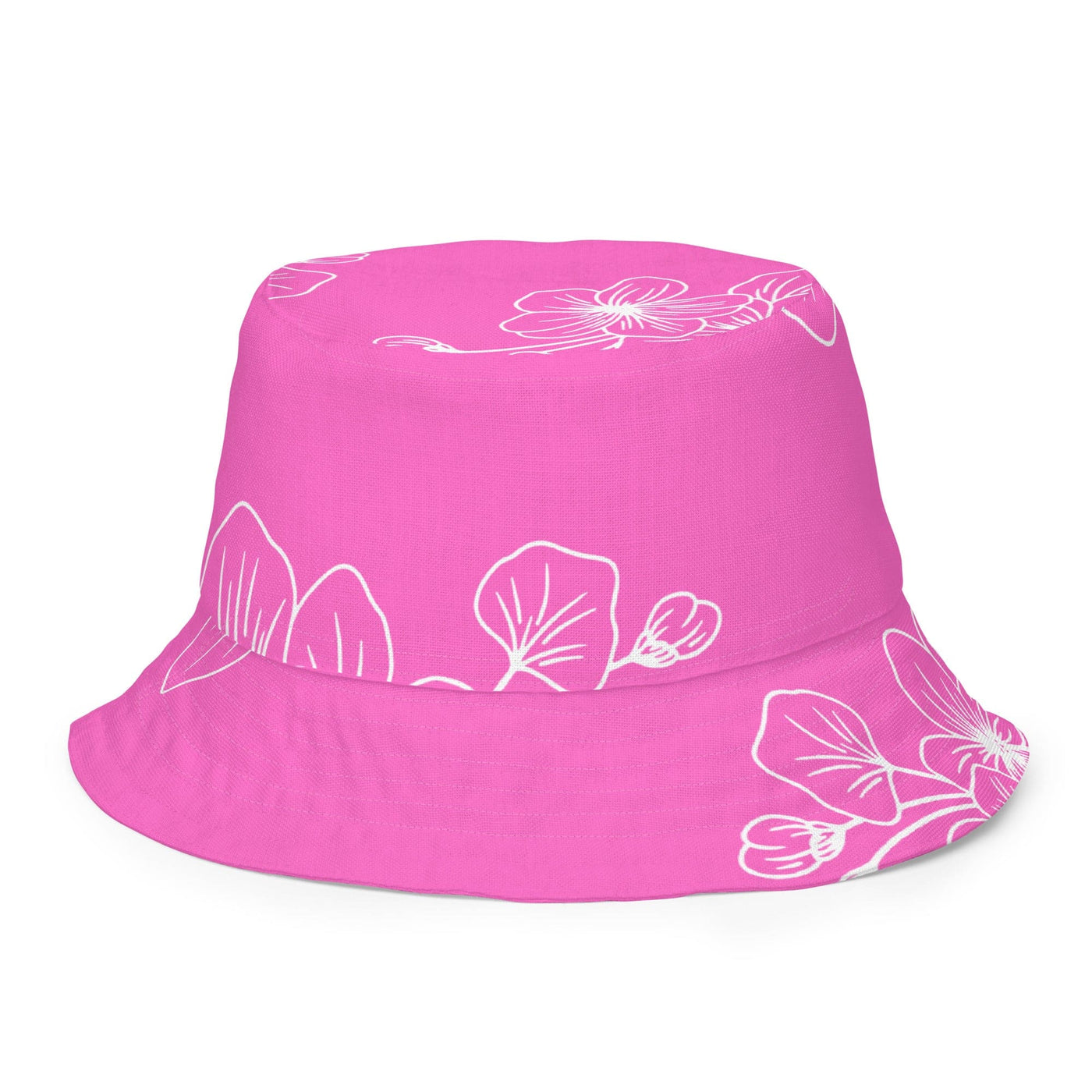 Reversible Bucket Hat Pink Floral - Unisex / Bucket Hats