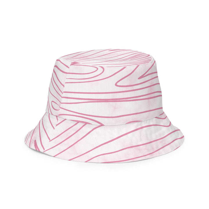 Reversible Bucket Hat Pink Line Art Sketch Print - Unisex | Bucket Hats