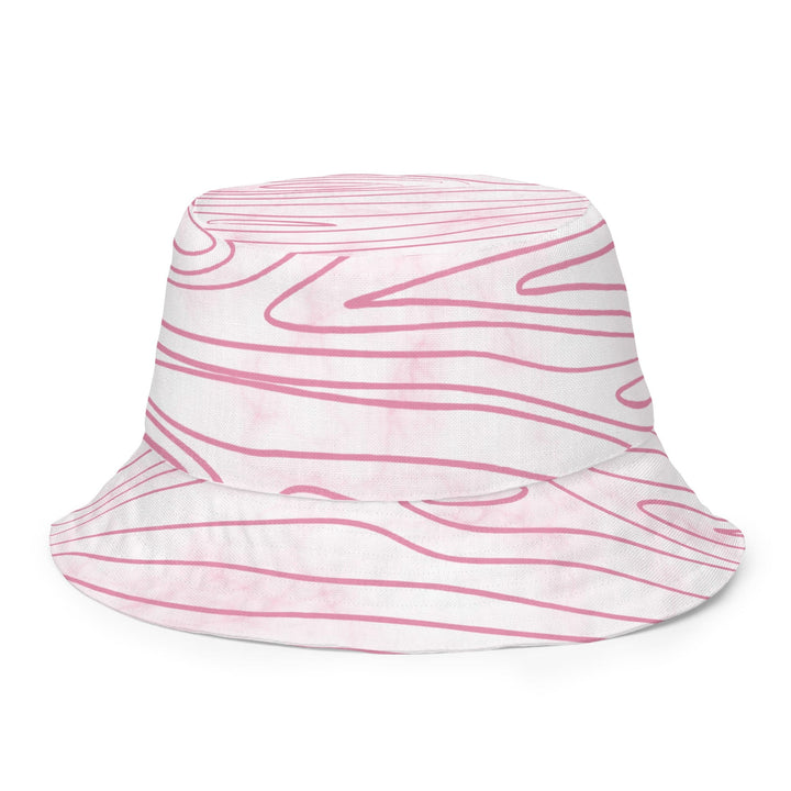 Reversible Bucket Hat Pink Line Art Sketch Print - Unisex | Bucket Hats