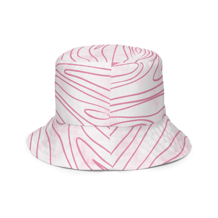 Reversible Bucket Hat Pink Line Art Sketch Print - Unisex | Bucket Hats