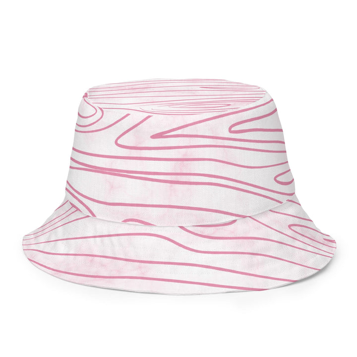 Reversible Bucket Hat Pink Line Art Sketch Print - Unisex | Bucket Hats