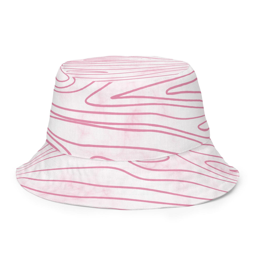 Reversible Bucket Hat Pink Line Art Sketch Print - Unisex | Bucket Hats