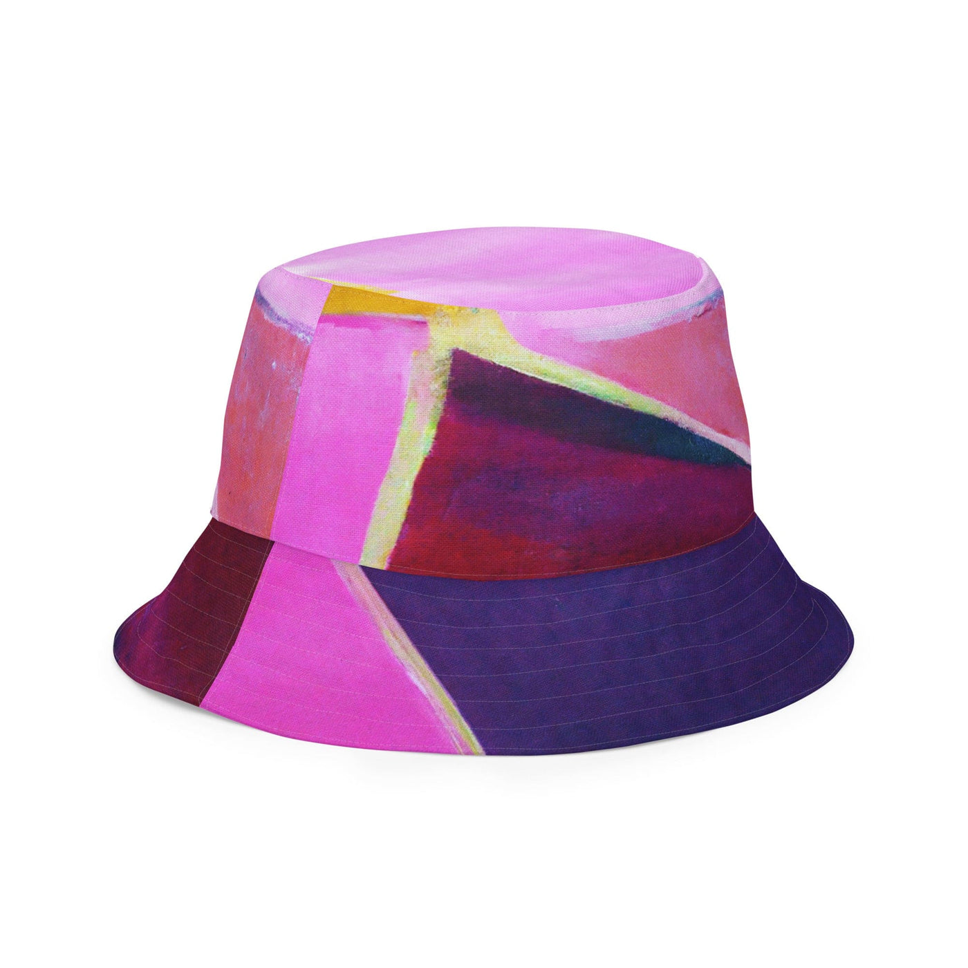Reversible Bucket Hat Pink And Purple Pattern - Unisex / Bucket Hats