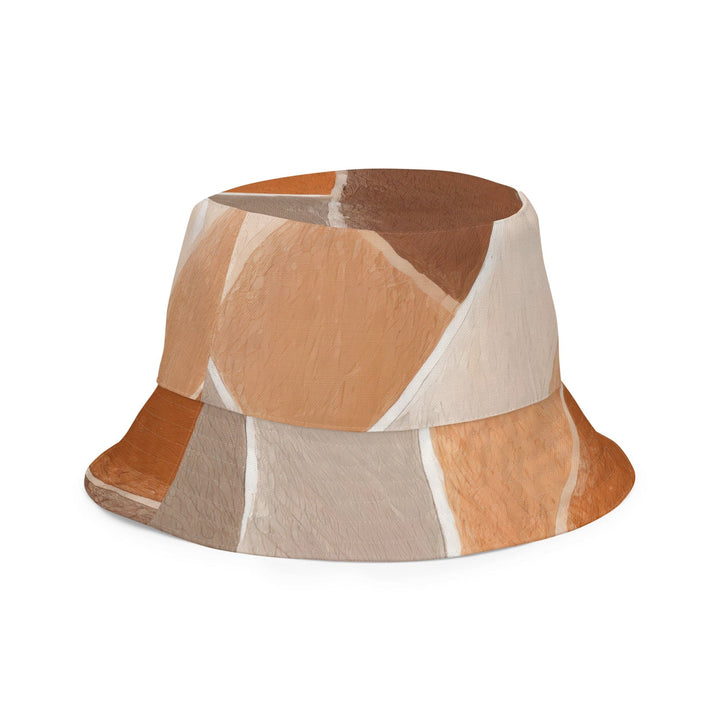 Reversible Bucket Hat Brown Rustic Watercolors Print - Unisex | Bucket Hats