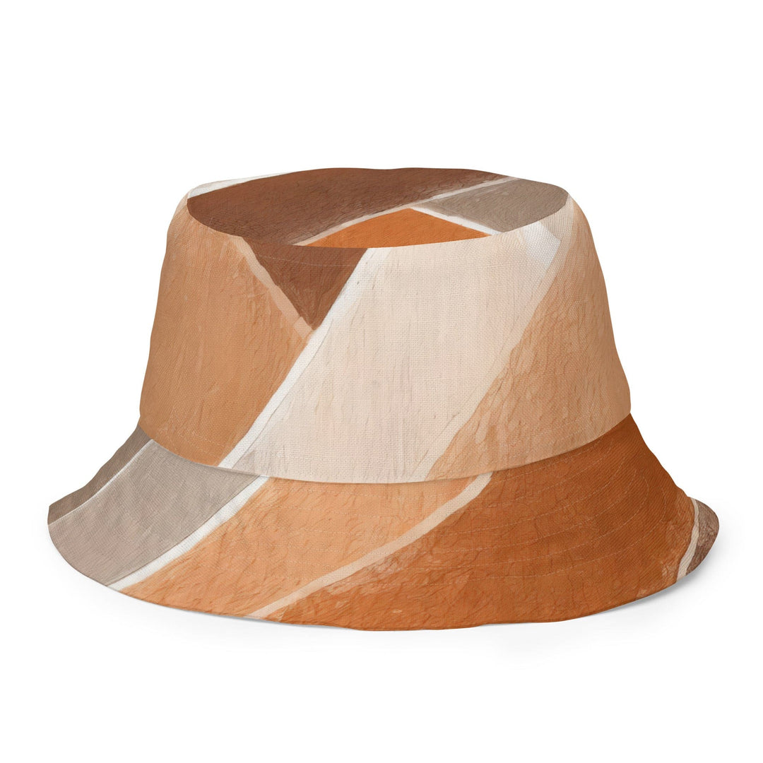 Reversible Bucket Hat Brown Rustic Watercolors Print - Unisex | Bucket Hats