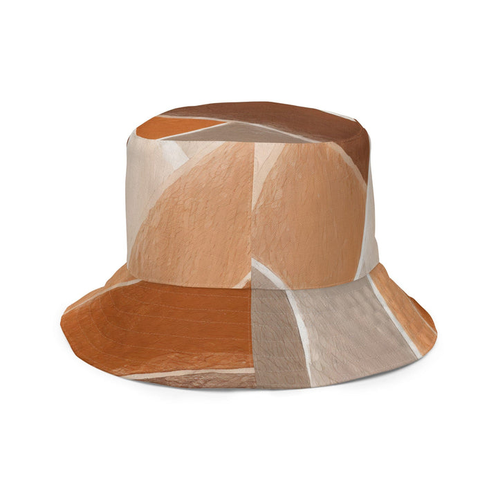 Reversible Bucket Hat Brown Rustic Watercolors Print - Unisex | Bucket Hats