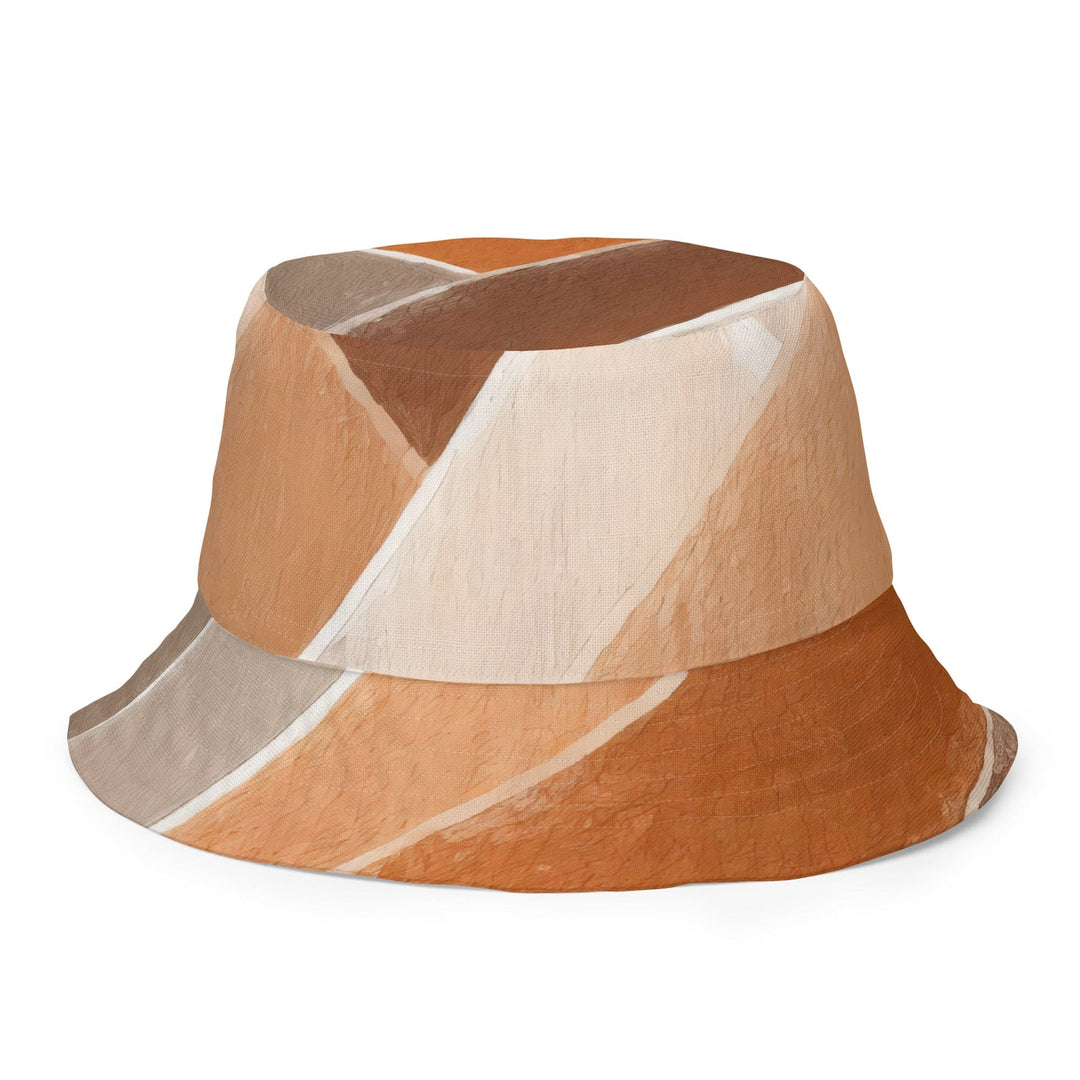 Reversible Bucket Hat Brown Rustic Watercolors Print - Unisex | Bucket Hats