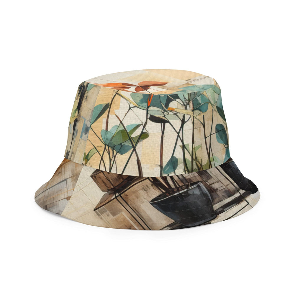 Reversible Bucket Hat Rustic Botanical Plants - Unisex | Bucket Hats