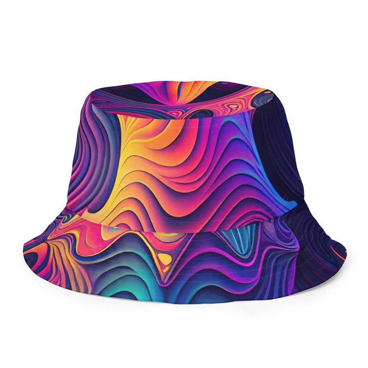 Reversible Bucket Hat Vibrant Psychedelic Kaleidoscope Boho Print - Unisex