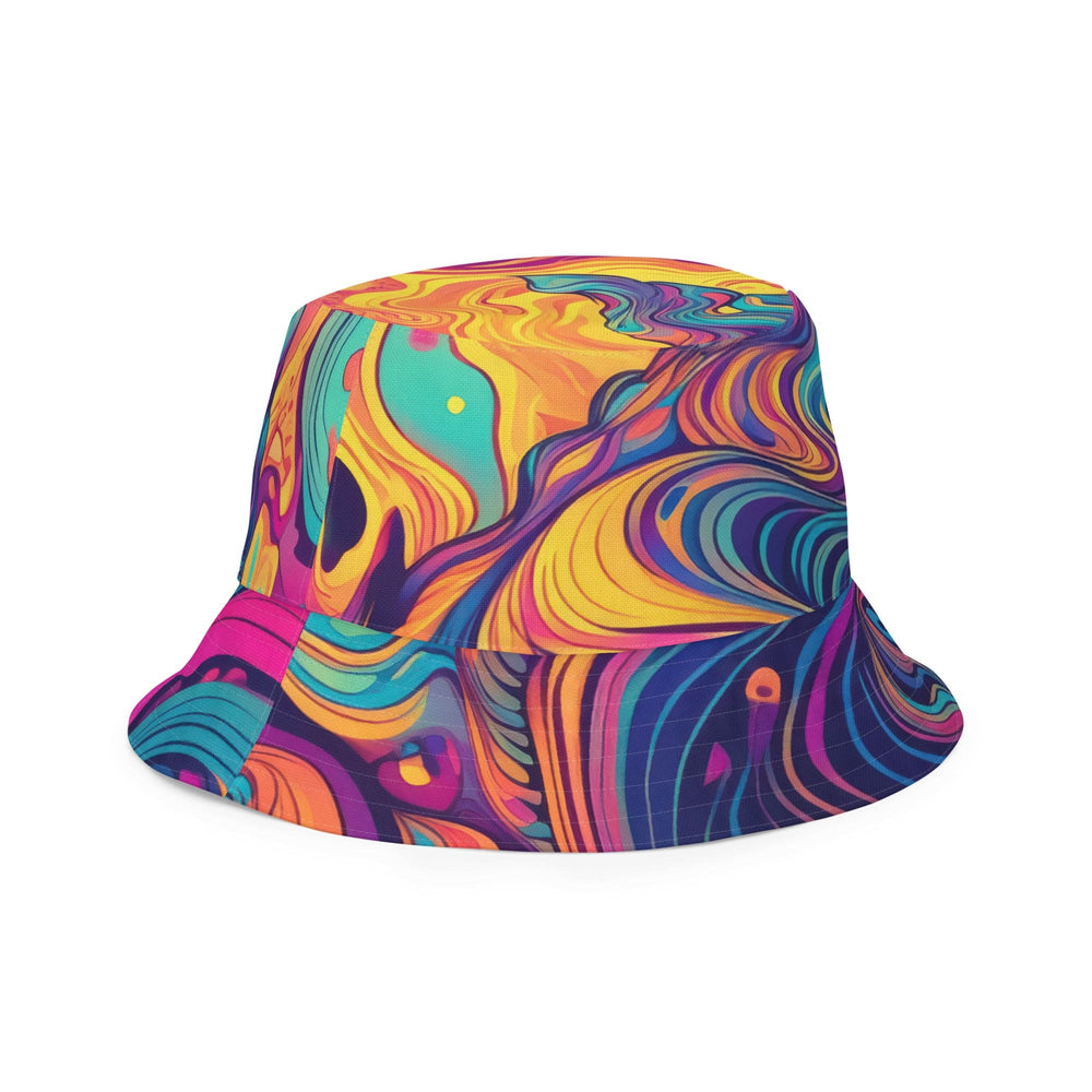 Reversible Bucket Hat Vibrant Psychedelic Rave Pattern -kaleidoscope 2 - Unisex