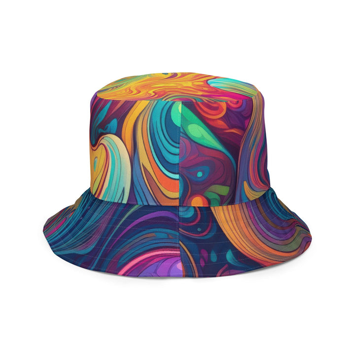 Reversible Bucket Hat Vibrant Psychedelic Rave Pattern -kaleidoscope - Unisex