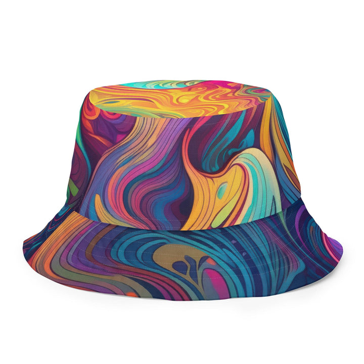 Reversible Bucket Hat Vibrant Psychedelic Rave Pattern -kaleidoscope - Unisex