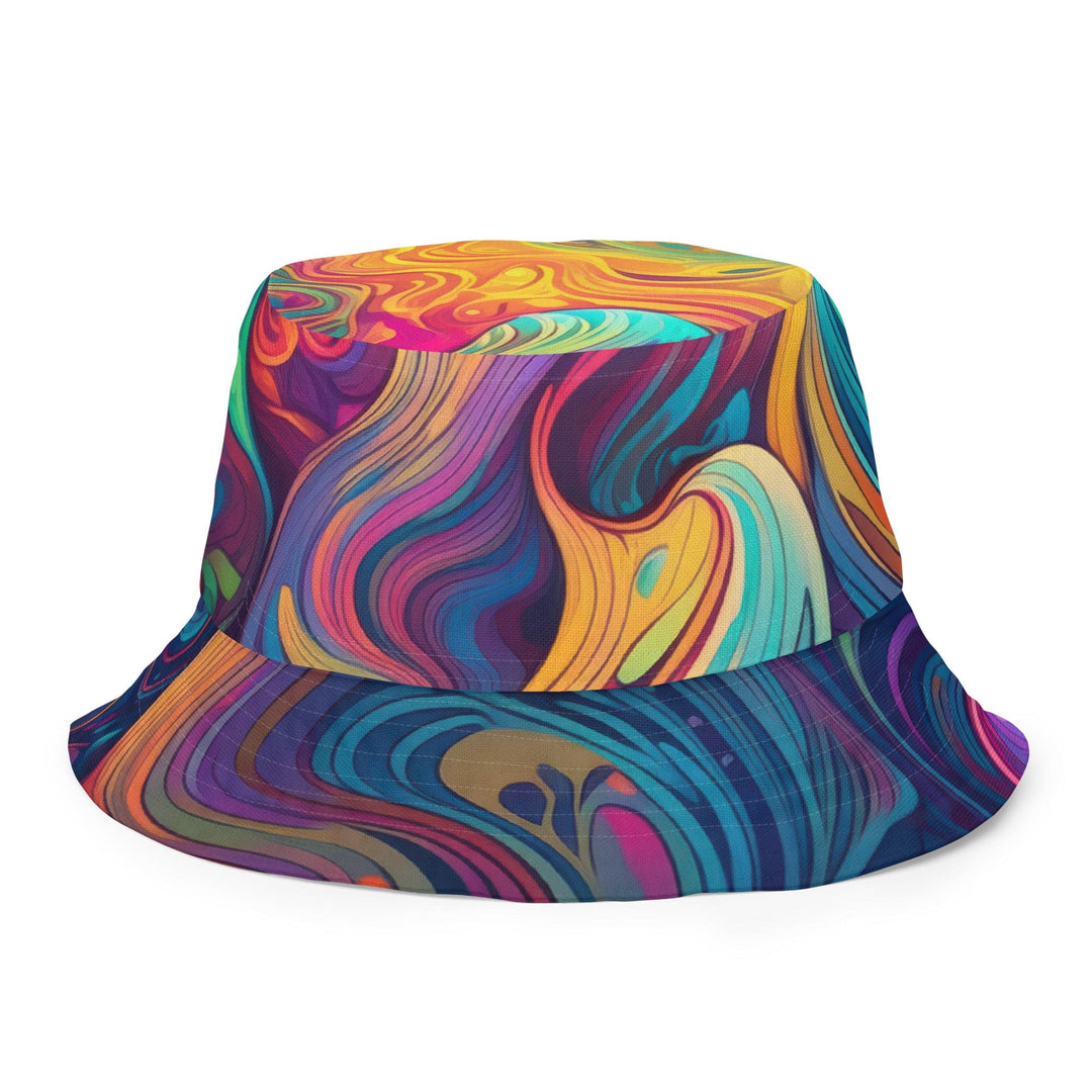 Reversible Bucket Hat Vibrant Psychedelic Rave Pattern -kaleidoscope - Unisex