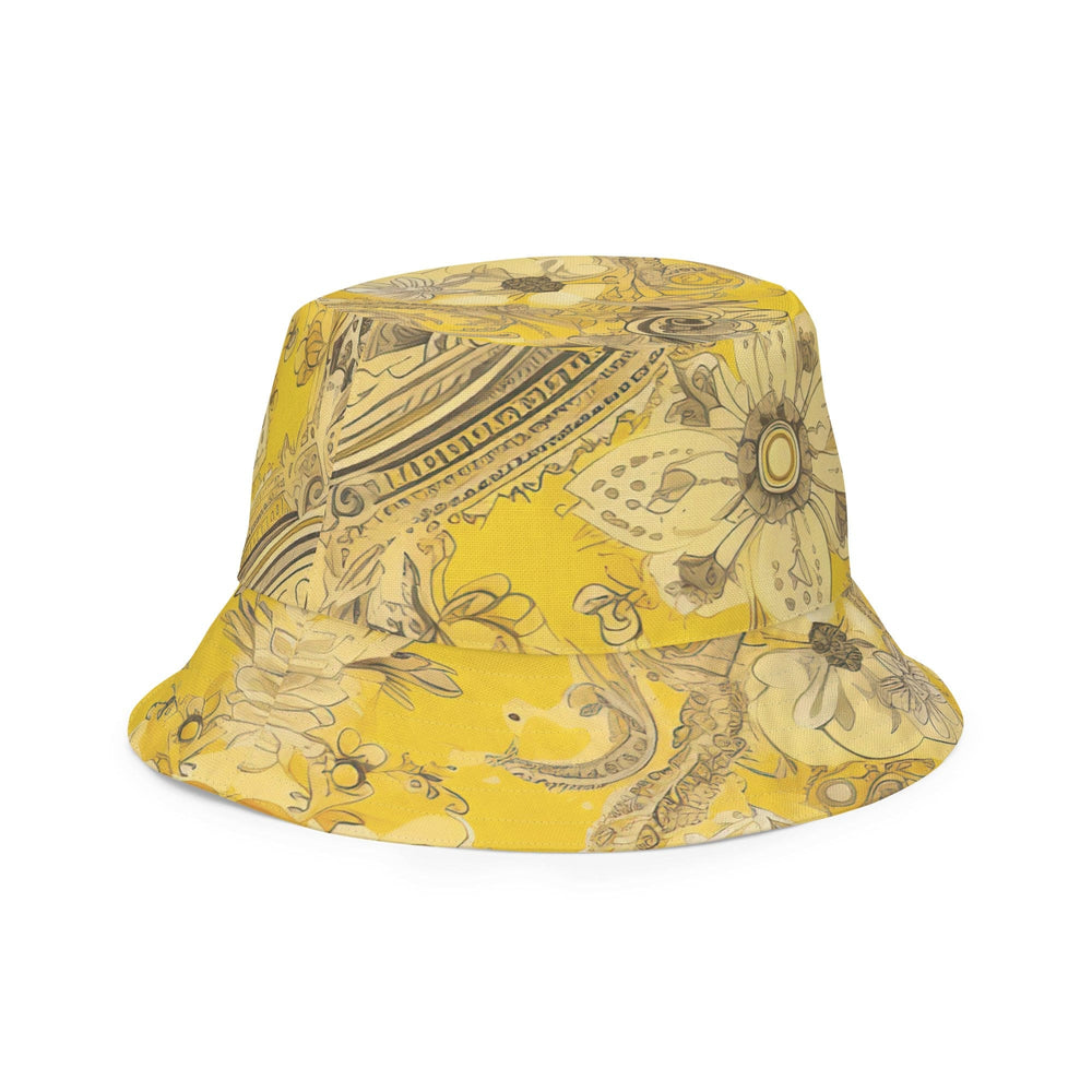 Reversible Bucket Hat Floral Yellow Bandanna Print - Unisex | Bucket Hats