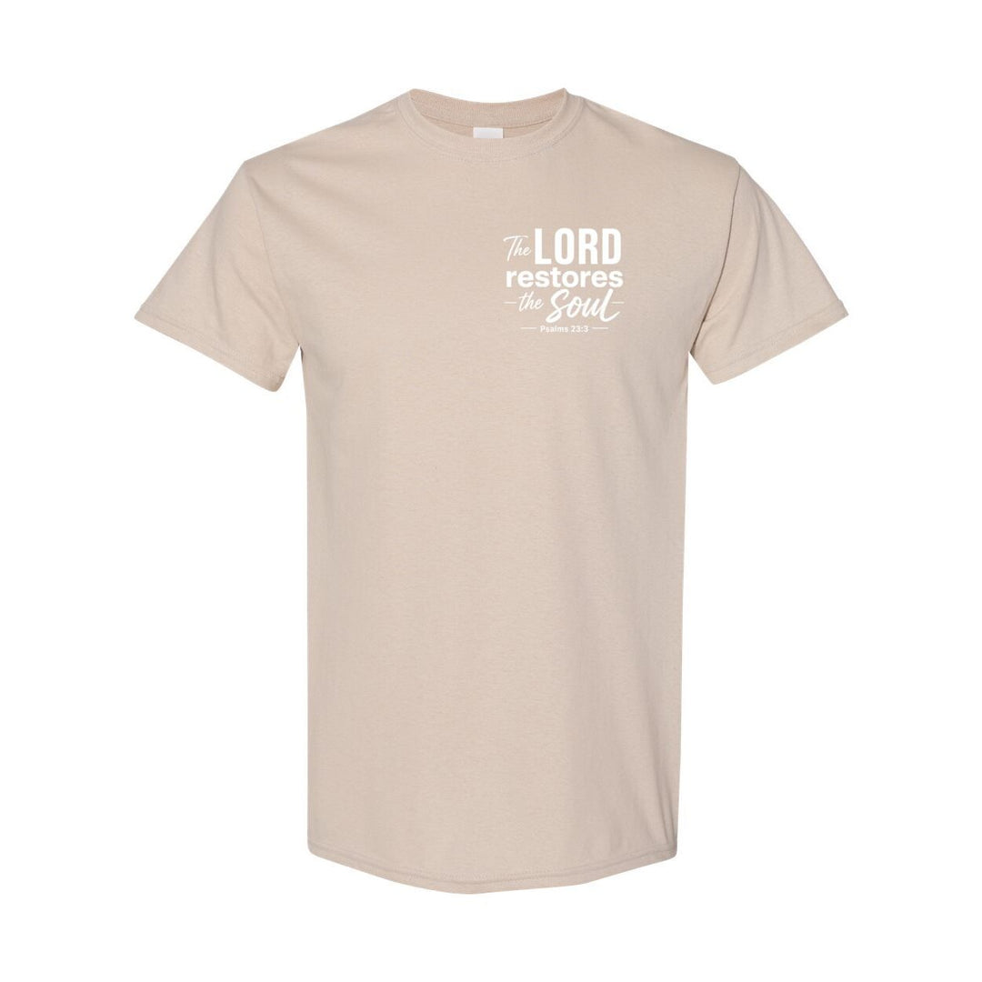 Graphic T-Shirt Inspirational Apparel inspired by Biblical Scripture Psalm 23:3