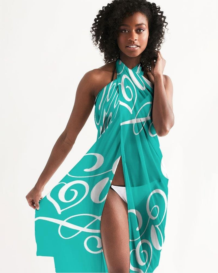 Sheer Love Green Swimsuit Cover Up - Womens | Oversized Scarf | Sarong Swim