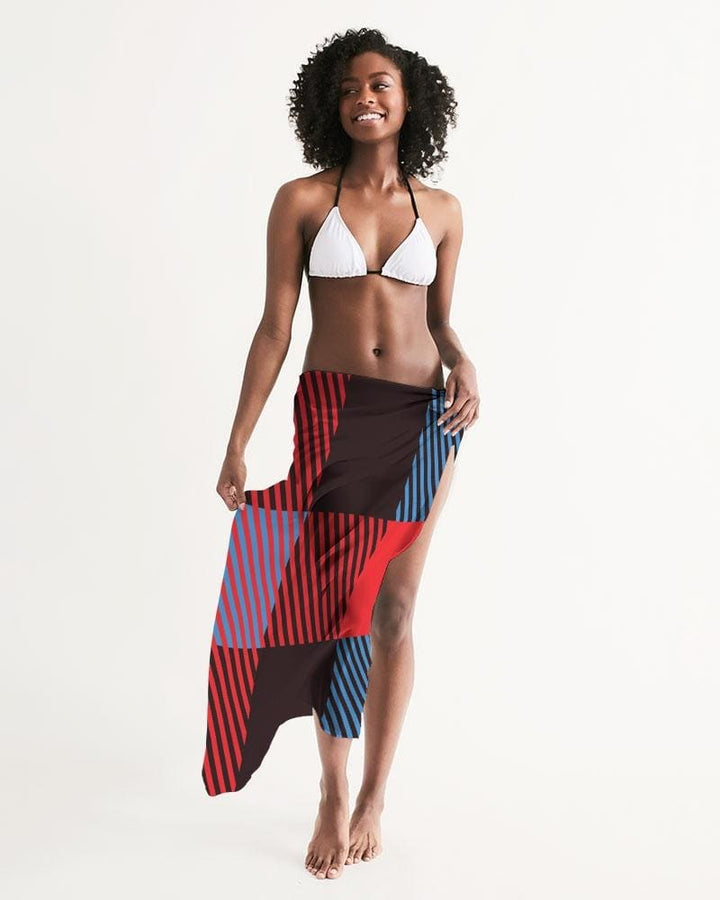 Sheer Multicolor Swimsuit Cover Up - Womens | Oversized Scarf | Sarong Swim