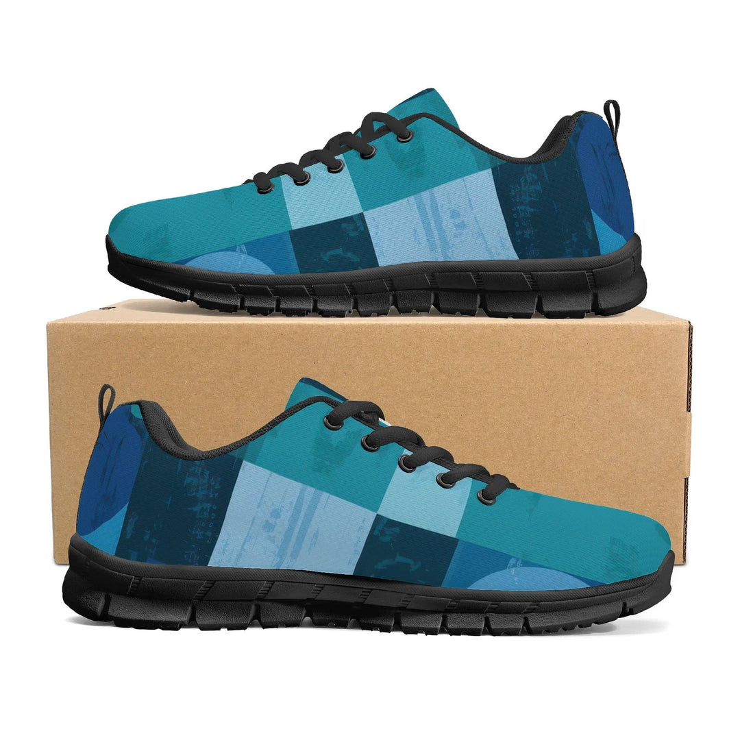 Sneakers for Men - Blue Canvas Mesh Running Shoes - Mens | Sneakers | Running