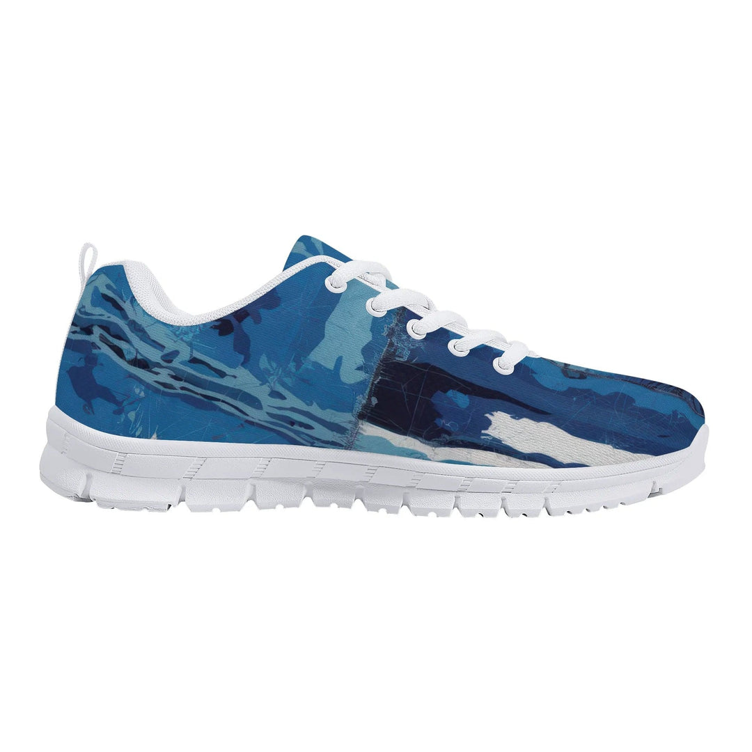 Sneakers for Men - Blue Canvas Mesh Running Shoes - Mens | Sneakers | Running