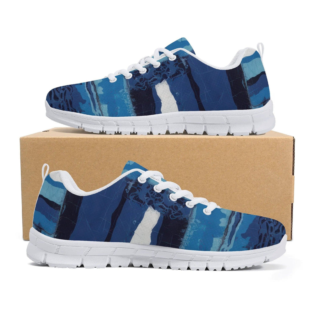 Sneakers for Men - Blue Canvas Mesh Running Shoes - Mens | Sneakers | Running