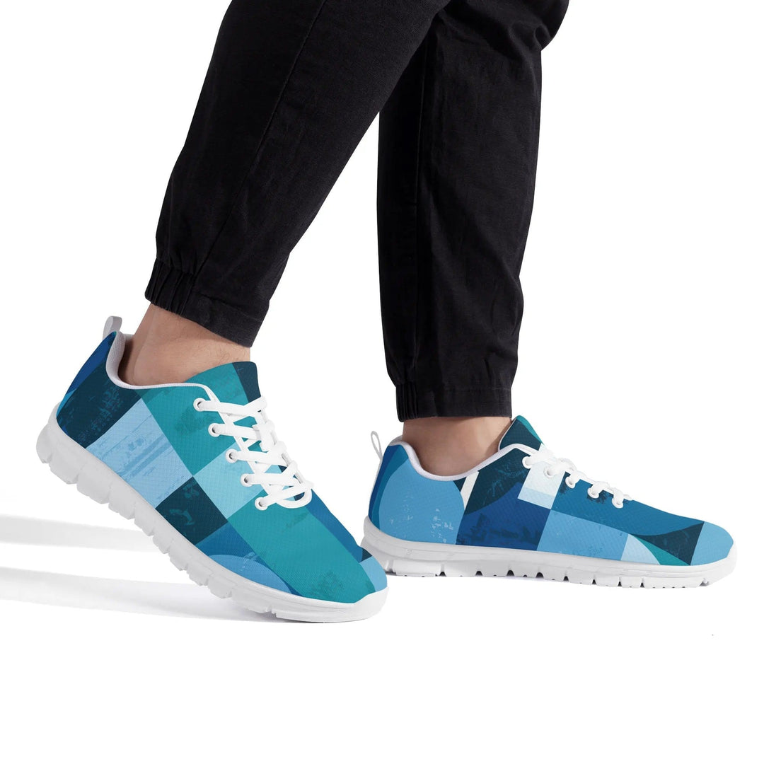 Sneakers for Men - Blue Canvas Mesh Running Shoes - Mens | Sneakers | Running