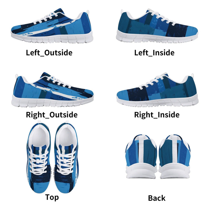 Sneakers for Men - Blue Canvas Mesh Running Shoes - Mens | Sneakers | Running