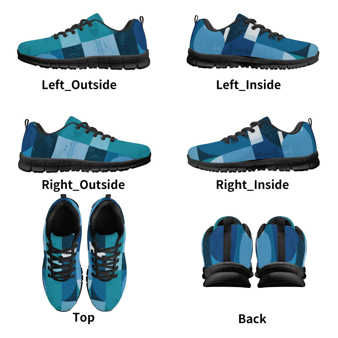 Sneakers for Men - Blue Canvas Mesh Running Shoes - Mens | Sneakers | Running