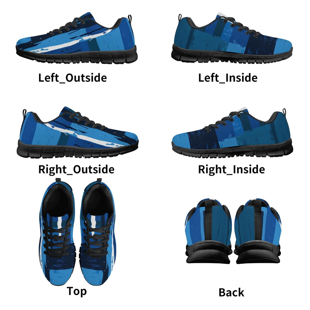 Sneakers for Men - Blue Canvas Mesh Running Shoes - Mens | Sneakers | Running