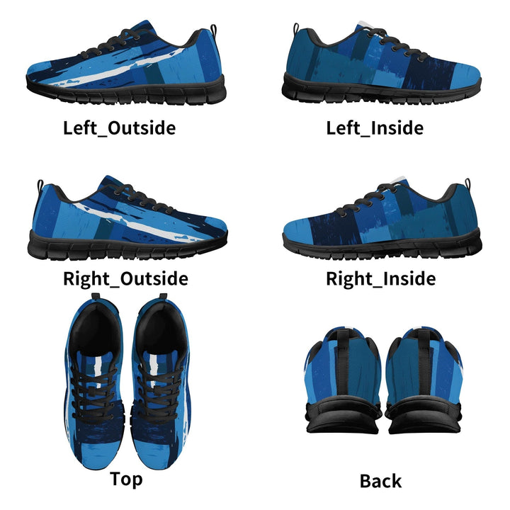 Sneakers for Men - Blue Canvas Mesh Running Shoes - Mens | Sneakers | Running