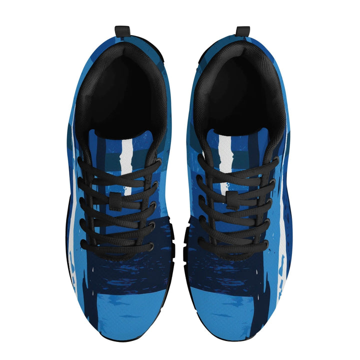 Sneakers for Men - Blue Canvas Mesh Running Shoes - Mens | Sneakers | Running