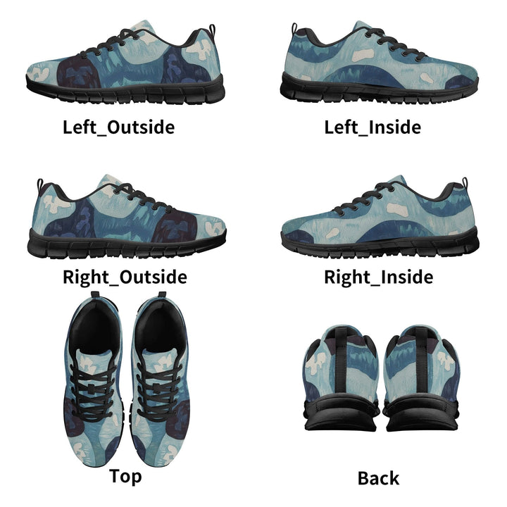 Sneakers for Men - Blue Canvas Mesh Running Shoes - Mens | Sneakers | Running